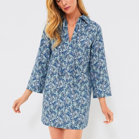 Tuckernuck Dresses & Skirts - Hyacinth House Long Sleeve Blue Carrington Collared Mini Dress Size XS